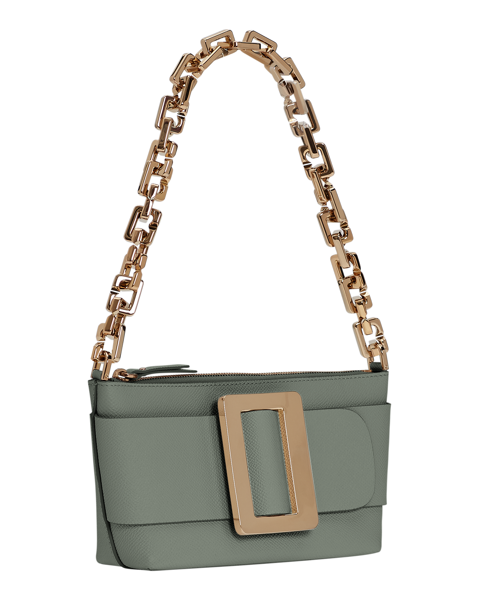 Buckle Detailed Handbag Green